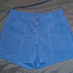 LANDS' END Blue Womens Swim Trunks  With Pockets Size 8